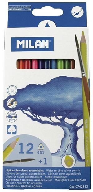 COLORS 12 UN MILAN AQUAREL.LABLES | 8411574028741 | MIL0742312 | Llibreria La Gralla | Librería online de Granollers