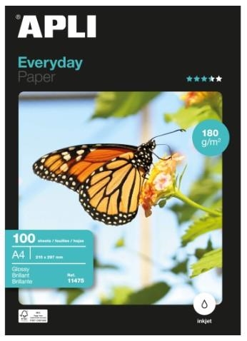 PAPER APLI EVERY DAY GLOSSY A4 180G 100 FULLS | 8410782114758 | APL11475 | Llibreria La Gralla | Llibreria online de Granollers