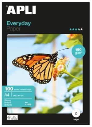 PAPER APLI EVERY DAY GLOSSY A4 180G 100 FULLS | 8410782114758 | APL11475 | Llibreria La Gralla | Llibreria online de Granollers