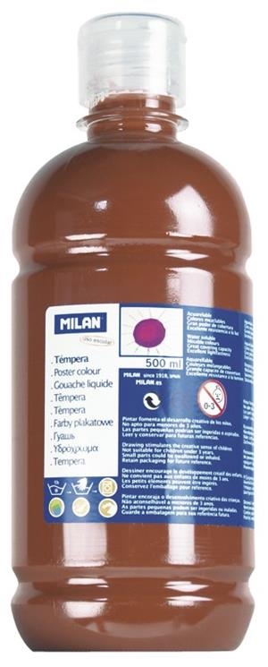 TEMPERA ESCOLAR MILAN 500ML MARRO | 8411574008996 | MIL03670 | Llibreria La Gralla | Librería online de Granollers