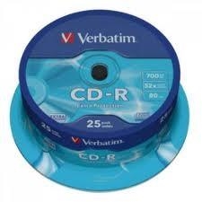 BOBINA 25 CD'S VERBATIM | 023942434320 | VER43432 | Llibreria La Gralla | Librería online de Granollers