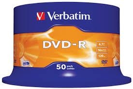 BOBINA DVD-R VERBATIM 4,7 GB 50 UNITATS | 023942435501 | VER43550 | Llibreria La Gralla | Librería online de Granollers
