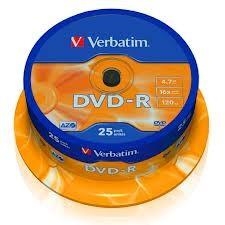BOBINA DVD-R VERBATIM 4.7GB 25 UNITATS | 023942435228 | VER43522 | Llibreria La Gralla | Llibreria online de Granollers