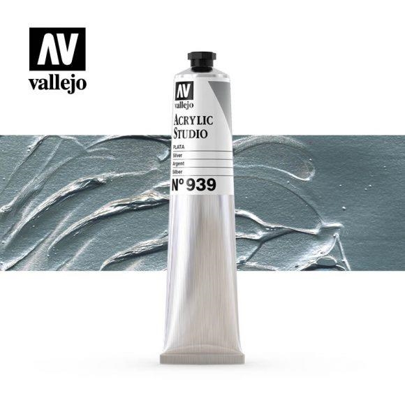ACRÍLIC STUDIO VALLEJO 58ML 939- PLATA | 8429551219396 | 21939 | Llibreria La Gralla | Llibreria online de Granollers