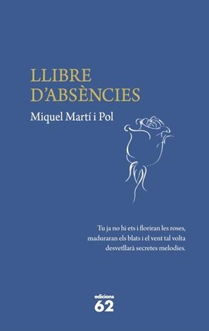 LLIBRE D'ABSÈNCIES | 9788429768886 | MARTÍ I POL, MIQUEL | Llibreria La Gralla | Llibreria online de Granollers