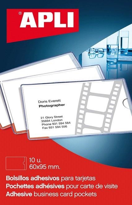 BOLSILLO AUTOADHESIVO TARJETAS 60X95 | APL02580 | Llibreria La Gralla | Llibreria online de Granollers