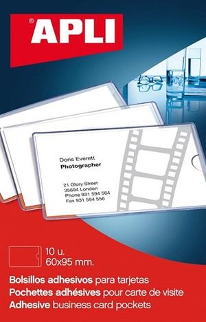 BOLSILLO AUTOADHESIVO TARJETAS 60X95 | APL02580 | Llibreria La Gralla | Llibreria online de Granollers