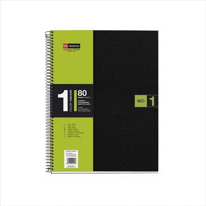 LLIBRETA A4 MIQUELRIUS NOTEBOOK 1 VERD 80F | 8422593024744 | 2474 | Llibreria La Gralla | Librería online de Granollers