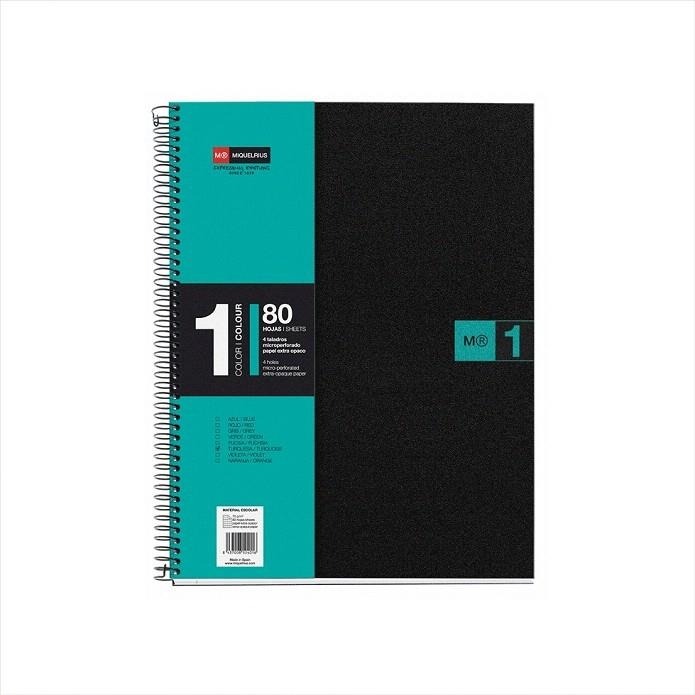LLIBRETA A4 MIQUELRIUS NOTEBOOK 1 TURQUESA 80F | 8422593024768 | 2476 | Llibreria La Gralla | Librería online de Granollers