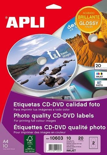 ETIQUETES CD QUALITAT FOTO 20 UNITATS | 8410782106036 | APL10603 | Llibreria La Gralla | Librería online de Granollers