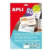 TARGETES DE VISITA INK/LASER EXTRA RIGIDES 10 F | 8410782106104 | APL10610 | Llibreria La Gralla | Librería online de Granollers