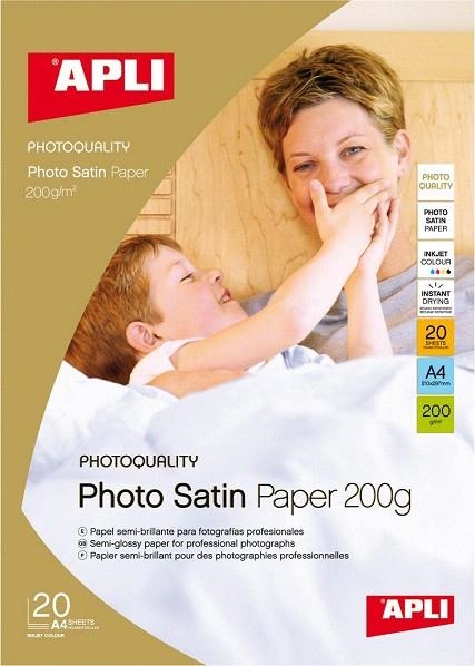 PAPER APLI PHOTO SATIN 200GR | 8410782044536 | APL04453 | Llibreria La Gralla | Llibreria online de Granollers