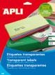 ETIQUETA IMPRESORA A4 TRANSPARENT 210X297 25UN. | 8410782100539 | APL10053 | Llibreria La Gralla | Llibreria online de Granollers
