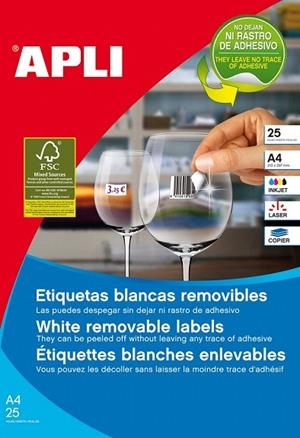 ETIQUETES IMPRESSORA A4 45X8MM 25 UN | 8410782103141 | APL10314 | Llibreria La Gralla | Librería online de Granollers