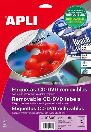 ETIQUETES CD REMOVIBLES | 8410782106005 | APL10600 | Llibreria La Gralla | Librería online de Granollers