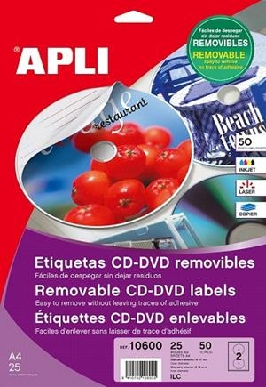 ETIQUETES CD REMOVIBLES | 8410782106005 | APL10600 | Llibreria La Gralla | Librería online de Granollers