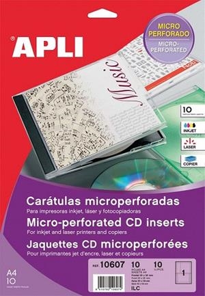 ETIQUETES IMPRESORA CARATULES CD-DVD | 8410782106074 | APL10607 | Llibreria La Gralla | Librería online de Granollers