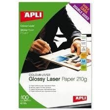 PAPER APLI GLOSSY LASER DOBLE CARA 210 GR | 8410782118336 | APL11833 | Llibreria La Gralla | Llibreria online de Granollers