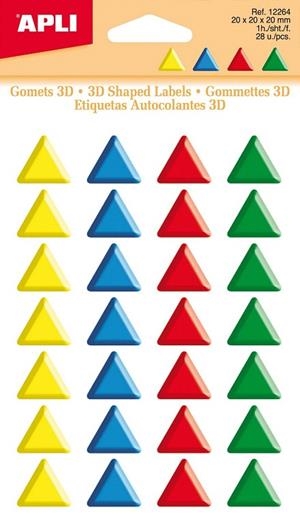 GOMETS AUTOADHESIUS 3D TRIANGLE | 8410782122647 | APL12264 | Llibreria La Gralla | Librería online de Granollers