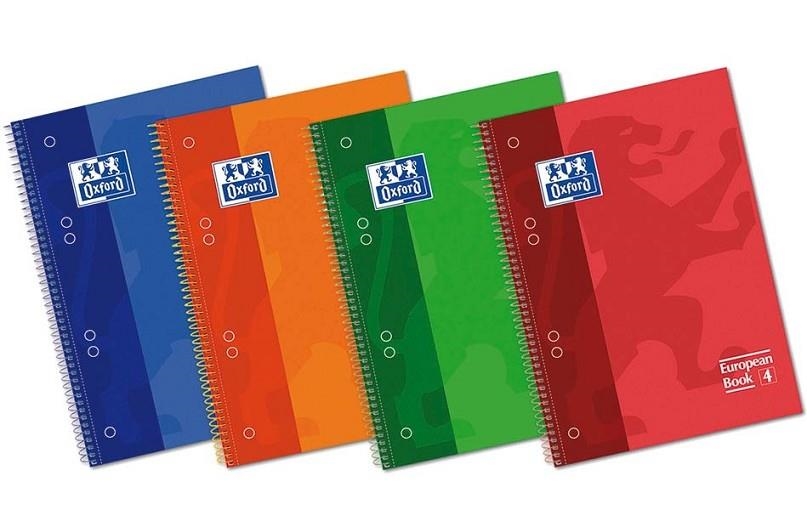 LLIBRETA A5 OXFORD EUROPEAN BOOK 4 ESPIRAL 120F | 8412771121075 | 100430568 | Llibreria La Gralla | Llibreria online de Granollers