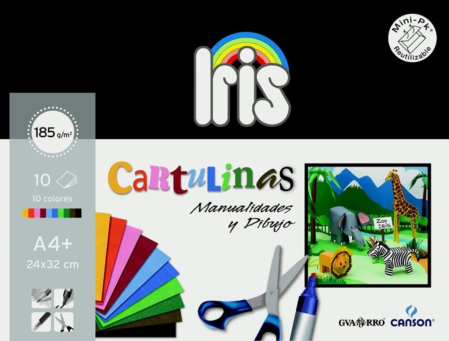 BLOC CARTOLINA KIDS 10 UN COLORS | 3148950015327 | CNS400015601 | Llibreria La Gralla | Librería online de Granollers