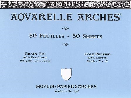 BLOC AQUAREL.LA ARCHES 24X32 185 GR GRA FI | 3148951775527 | CNS177552 | Llibreria La Gralla | Librería online de Granollers