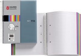 LLIBRETA NBOOK 8 A4 MR QUADRICULA GRISA  | 8422593420089 | MQR42008 | Llibreria La Gralla | Librería online de Granollers