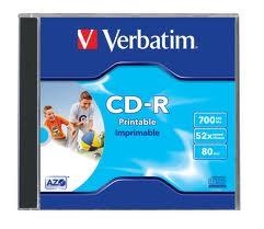 CD VERBATIM 700MB 52X IMPRIMABLE | VER43325 | Llibreria La Gralla | Llibreria online de Granollers