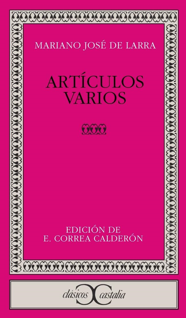 ARTICULOS VARIOS | 9788470392252 | DE LARRA, MARIANO JOSÉ | Llibreria La Gralla | Librería online de Granollers