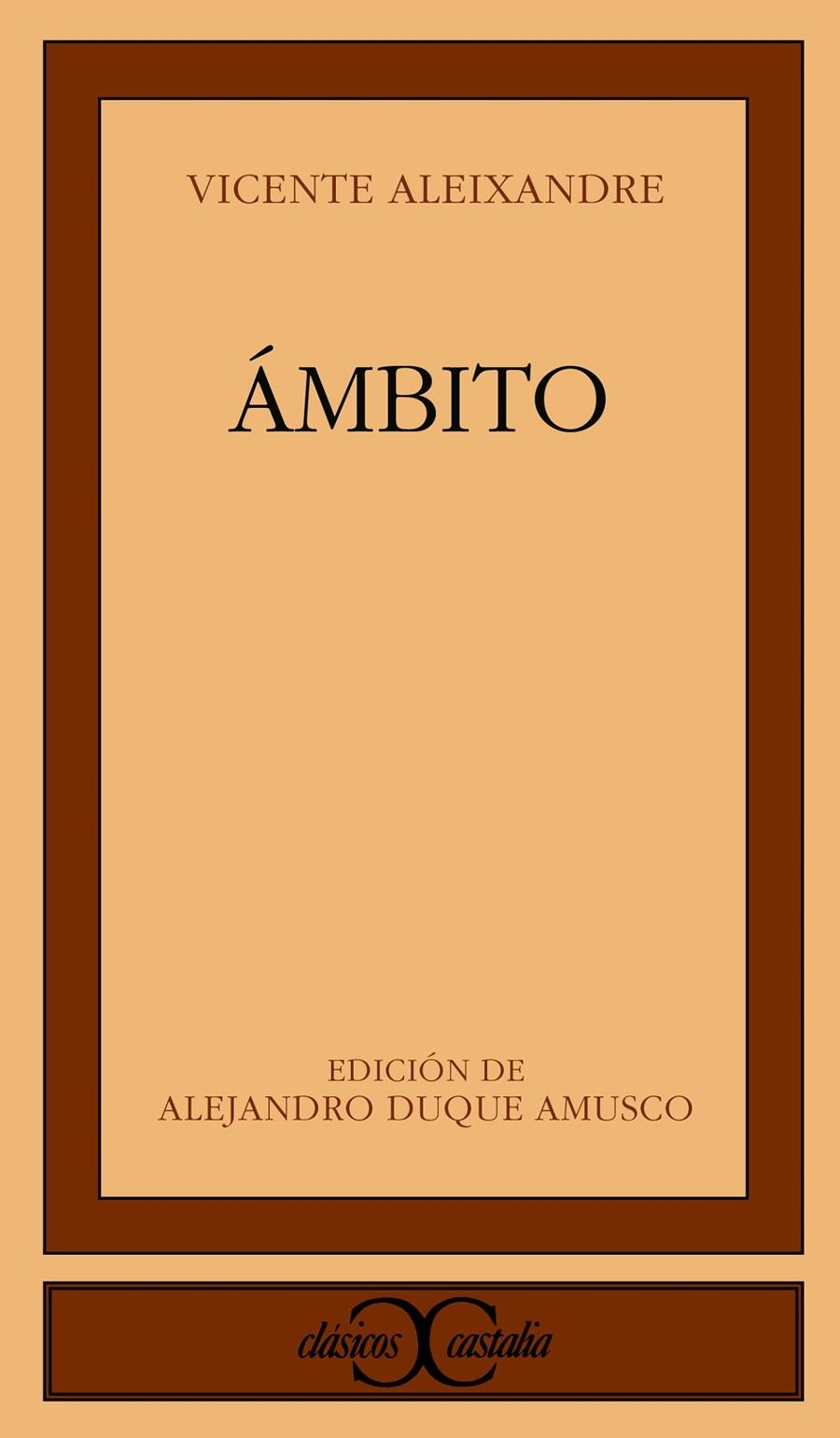 AMBITO | 9788470395543 | ALEIXANDRE, VICENTE | Llibreria La Gralla | Librería online de Granollers