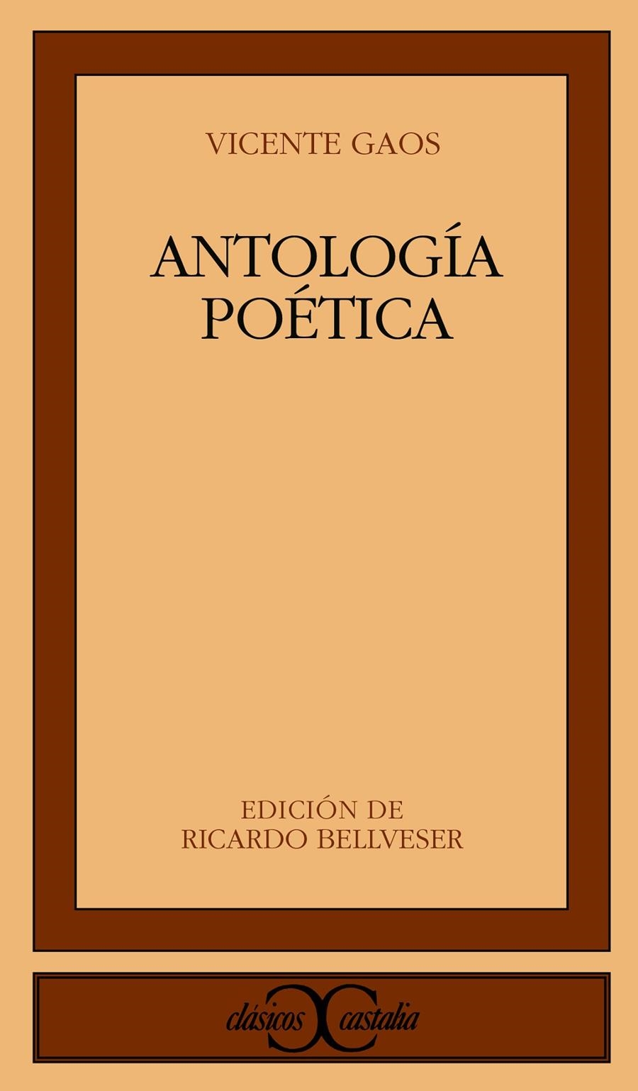 ANTOLOGIA POETICA VICENTE GAOS (CLASICOS CASTALIA 287) | 9788497401937 | GAOS, VICENTE | Llibreria La Gralla | Llibreria online de Granollers