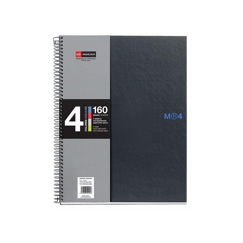LLIBRETA A4 MIQUELRIUS NOTEBOOK 4 QUADRICULA NEGRE | MQR2107 | 2107 | Llibreria La Gralla | Llibreria online de Granollers