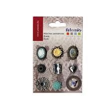 ***PACK 9 BRADS ARTEMIO SCRAPBOOKING VINATGE  | 5414135056293 | ART11006620 | Llibreria La Gralla | Llibreria online de Granollers