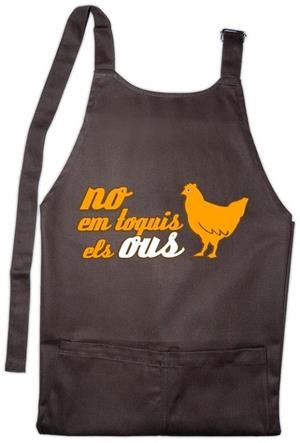 DAVANTAL MARRO "NO EM TOQUIS ELS OUS" | LG2720 | Llibreria La Gralla | Llibreria online de Granollers