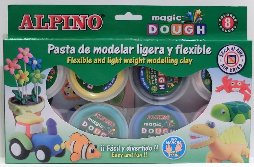 PACK PASTA MODELAR ALPINO 8 COLORS MAGIC DOUGH | 8413240544531 | ALP000137 | Llibreria La Gralla | Llibreria online de Granollers