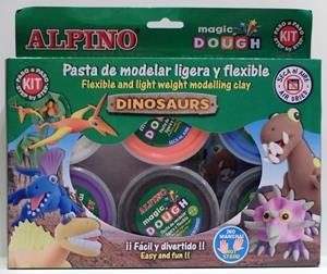 PACK DINOSAURES PASTA MODELAR ALPINO 6 COLORS MAGIC DOUGH | 8413240544555 | Llibreria La Gralla | Llibreria online de Granollers