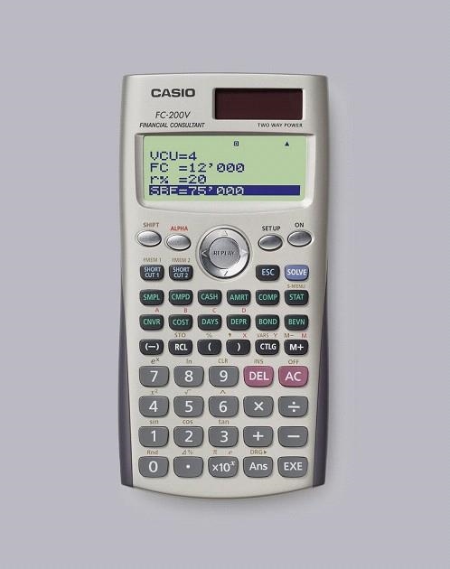 CALCULADORA CASIO FINANCERA FC 200 V | 4971850172130 | CSIFC200V | Llibreria La Gralla | Librería online de Granollers