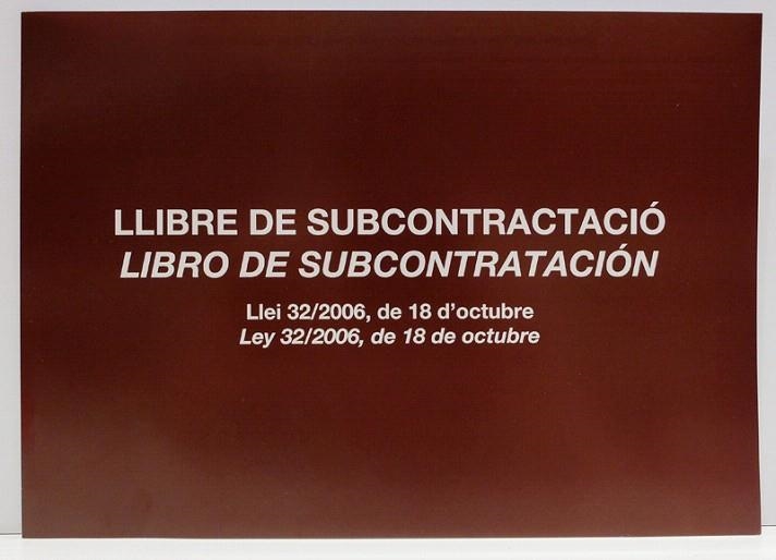 LLIBRE DE SUBCONTRACTACIO | 8422593053898 | MQR5389 | Llibreria La Gralla | Librería online de Granollers