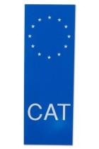 ADHESIU PVC MATRÍCULA "CAT" | LG272208 | Llibreria La Gralla | Librería online de Granollers