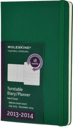 MOLESKINE 18 MONTHS TURNTABLE DIARY PLANNER HARD COVER GREEN 13X21 | 9788866136705 | Llibreria La Gralla | Librería online de Granollers