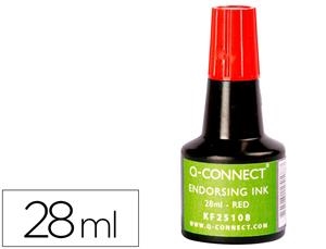 TINTA TAMPO 28ML VERMELL Q-CONNECT | 5705831251083 | 52392 | Llibreria La Gralla | Llibreria online de Granollers