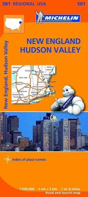 NEW ENGLAND HUDSON VALLEY MAPA REGIONAL USA MICHELIN 581 (2013) | 9782067184541 | VARIOS AUTORES | Llibreria La Gralla | Llibreria online de Granollers