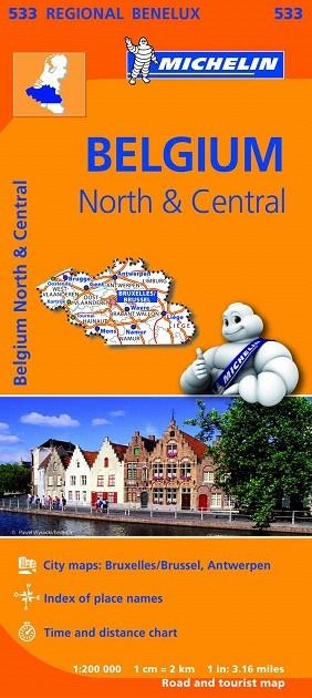 BELGIUM NORTH & CENTRAL MAPA REGIONAL MICHELIN 533 (2013) | 9782067183452 | VARIOS AUTORES | Llibreria La Gralla | Librería online de Granollers