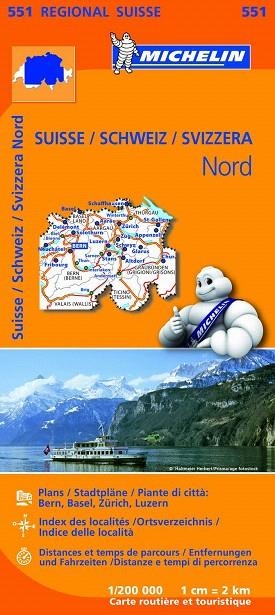 SUIZA NORTE MAPA REGIONAL MICHELIN 551 (2013) | 9782067183711 | VARIOS AUTORES | Llibreria La Gralla | Llibreria online de Granollers