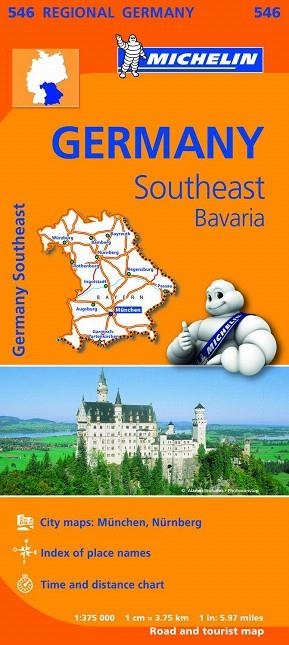 ALEMANIA SUDESTE. BAVARIA MAPA REGIONAL MICHELIN 546 (2013) | 9782067183698 | VARIOS AUTORES | Llibreria La Gralla | Llibreria online de Granollers