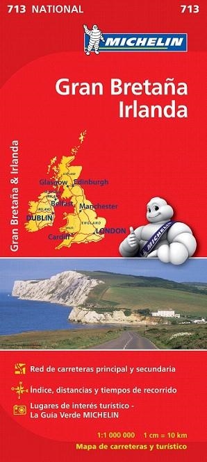 GRAN BRETAÑA IRLANDA MAPA NATIONAL 713 MICHELIN 2012 | 9782067170308 | VARIOS AUTORES | Llibreria La Gralla | Librería online de Granollers