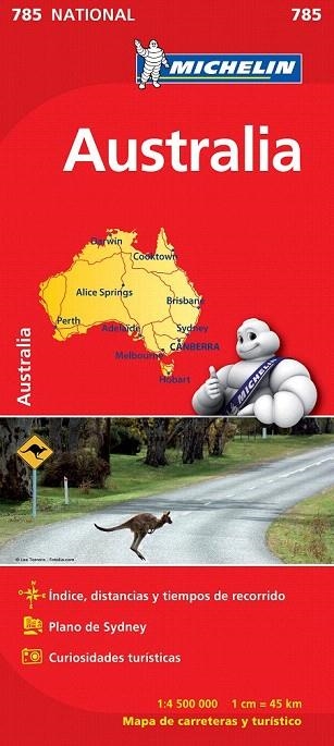 AUSTRALIA MAPA NATIONAL 785 MICHELIN 2012 | 9782067174122 | VARIOS AUTORES | Llibreria La Gralla | Librería online de Granollers