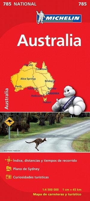 AUSTRALIA MAPA NATIONAL 785 MICHELIN 2012 | 9782067174122 | VARIOS AUTORES | Llibreria La Gralla | Librería online de Granollers