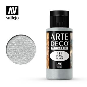 ART DECO VALLEJO 60ML 121 PLATA | 8429551811217 | 81121 | Llibreria La Gralla | Librería online de Granollers