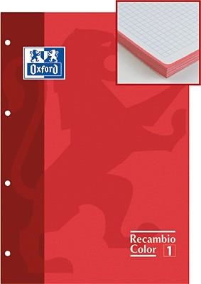 RECANVI FULLS OXFORD A4 VERMELL | 8412771083427 | Llibreria La Gralla | Librería online de Granollers